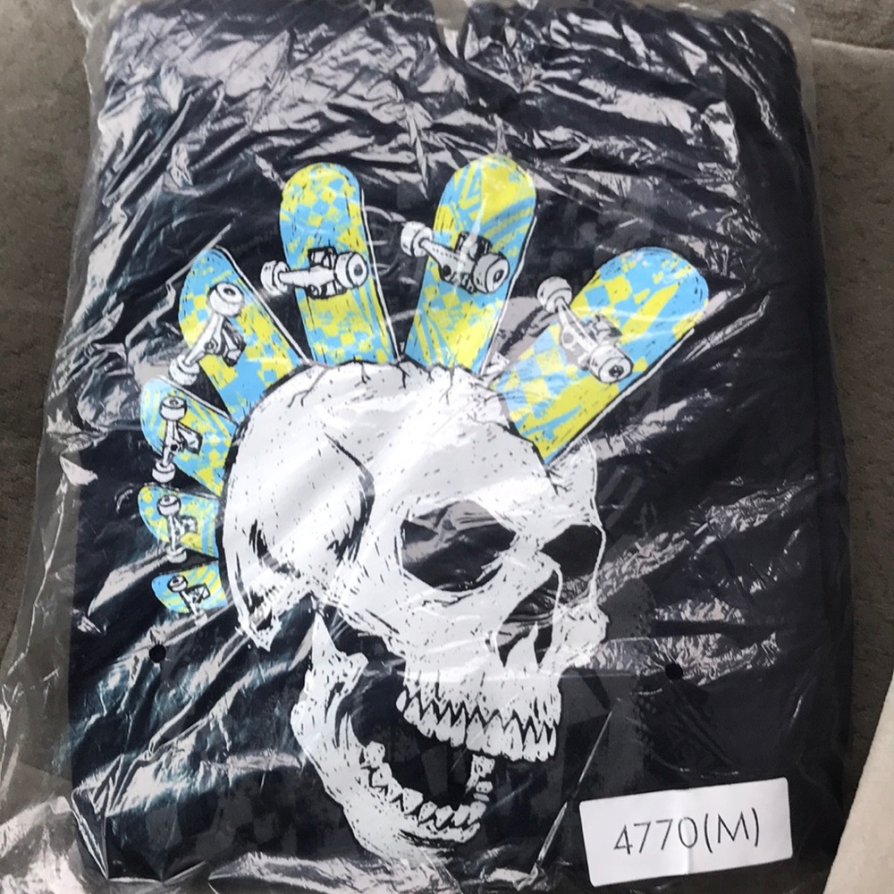 Skateboard Skull Head Hoodie (Youth)